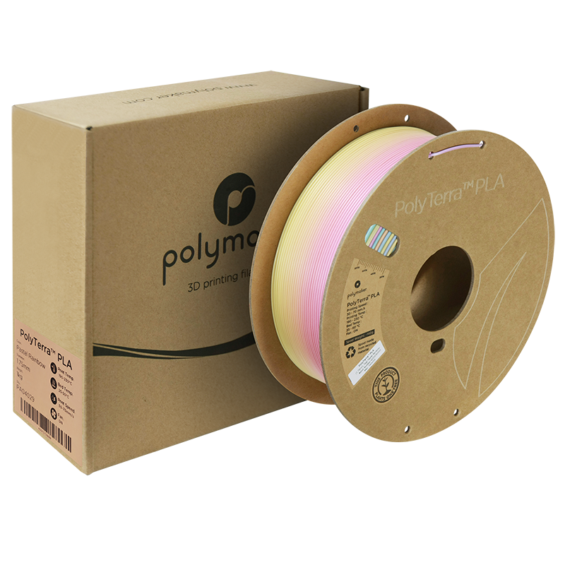 Filament Polymaker PolyTerra Gradient PLA 1,75mm 1kg - Pastel Rainbow