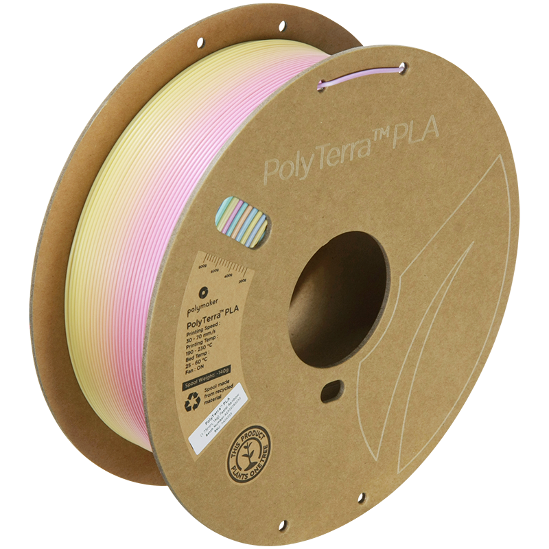 Filament Polymaker PolyTerra Gradient PLA 1,75mm 1kg - Pastel Rainbow