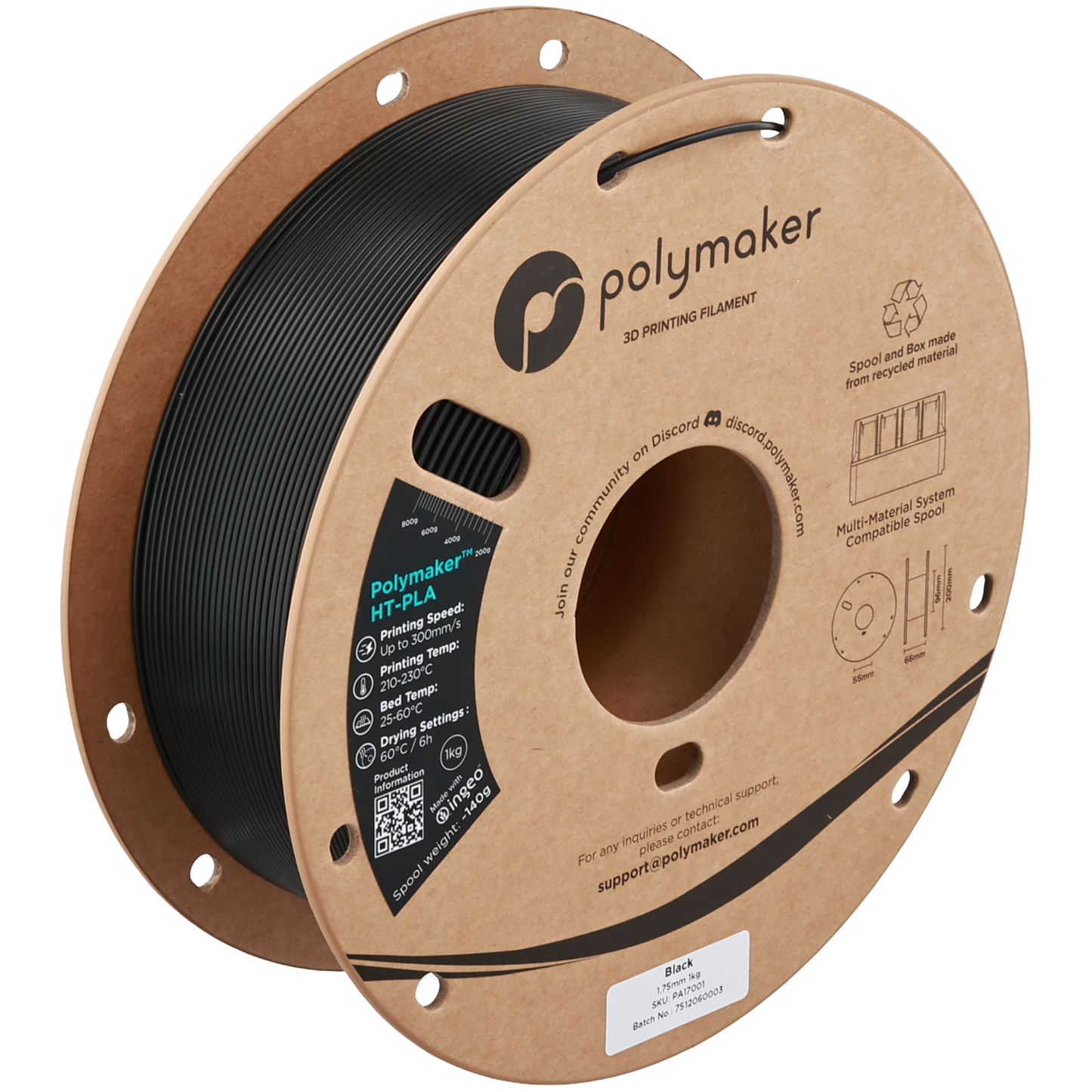 Polymaker HT-PLA Black 1.75 mm 1kg