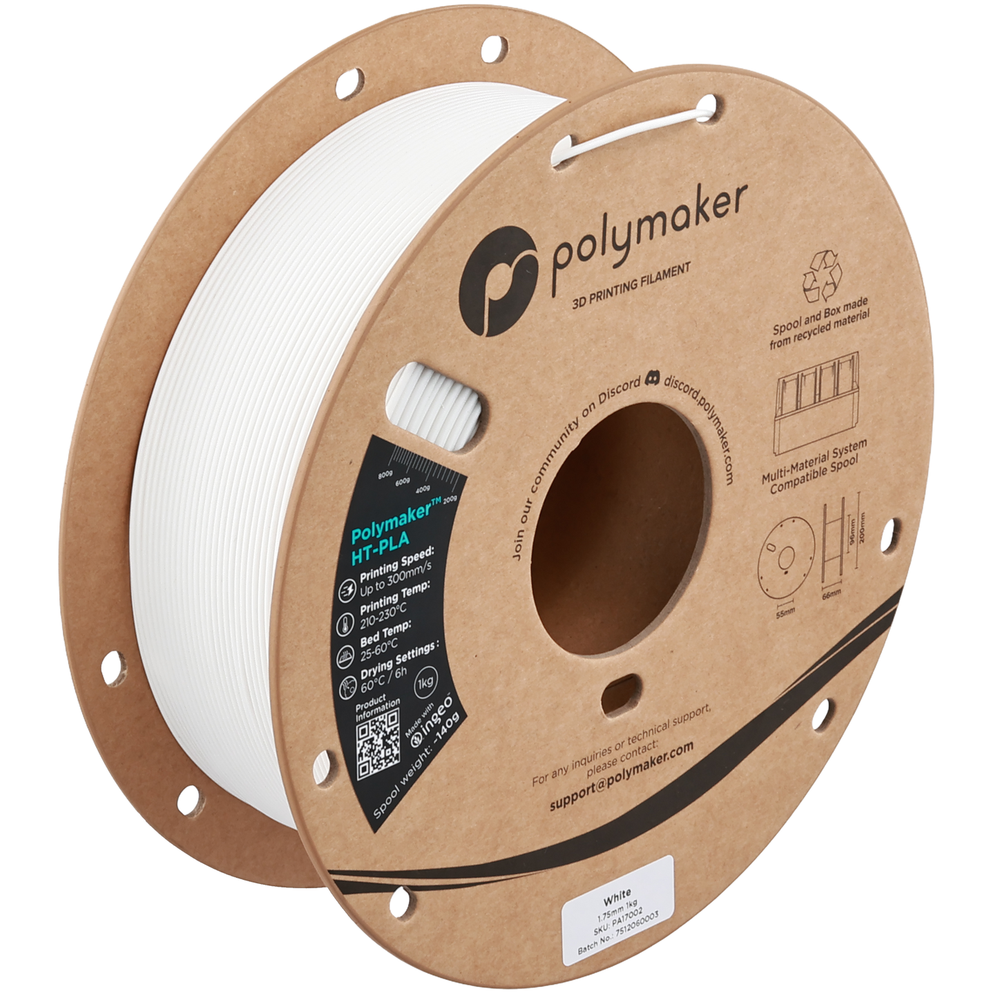 Polymaker HT-PLA White 1.75 mm 1kg