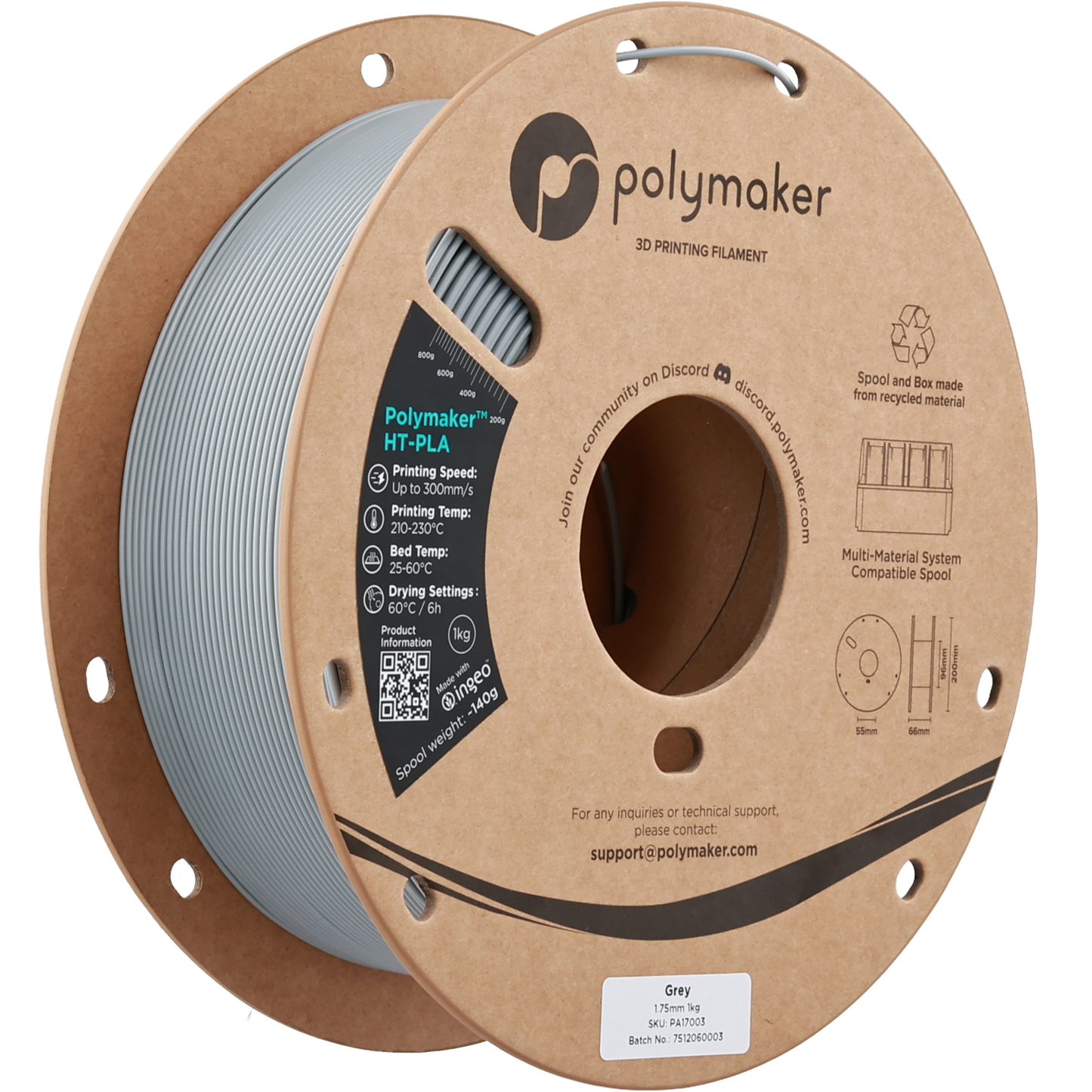 Polymaker HT-PLA Grey 1.75 mm 1kg