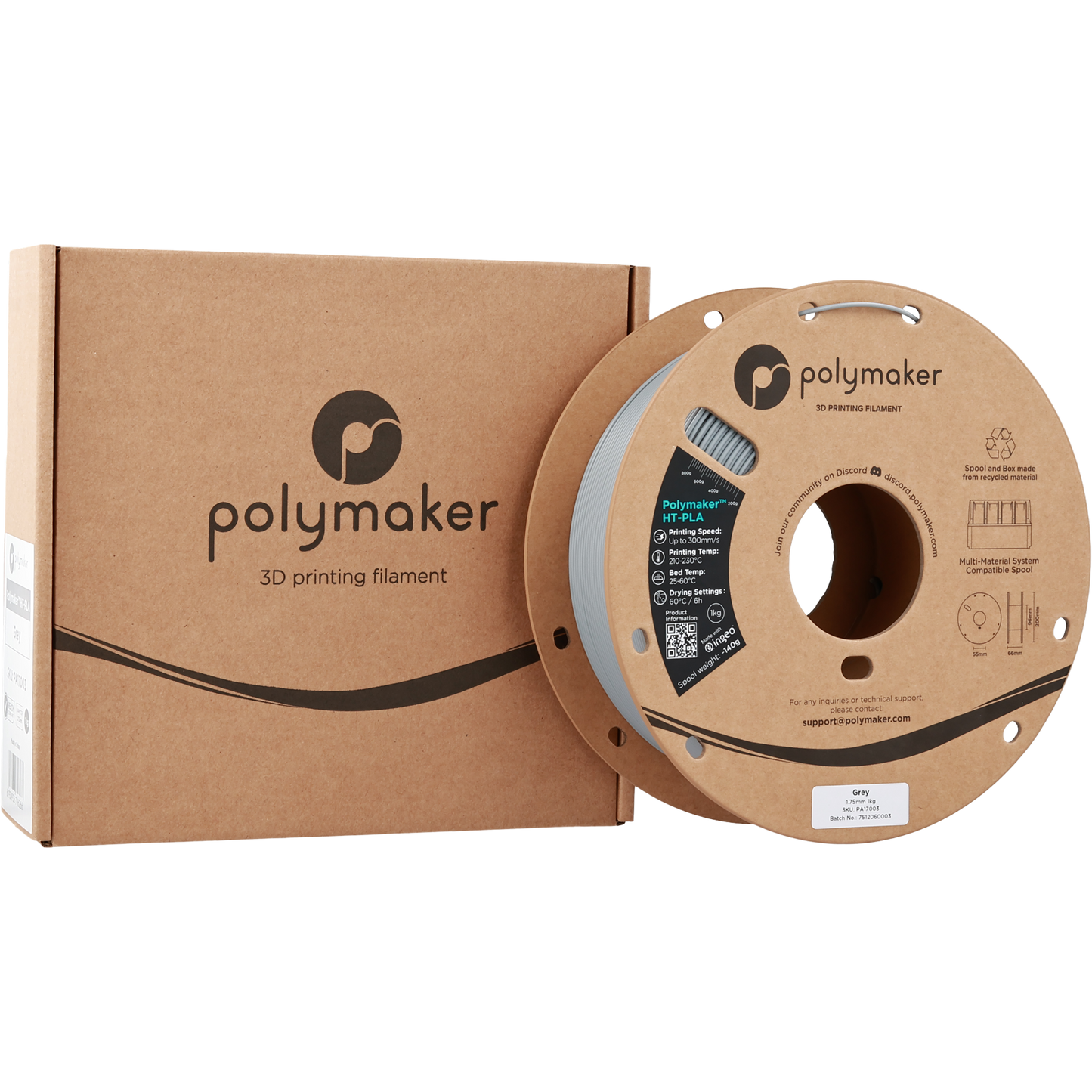 Polymaker HT-PLA Grey 1.75 mm 1kg