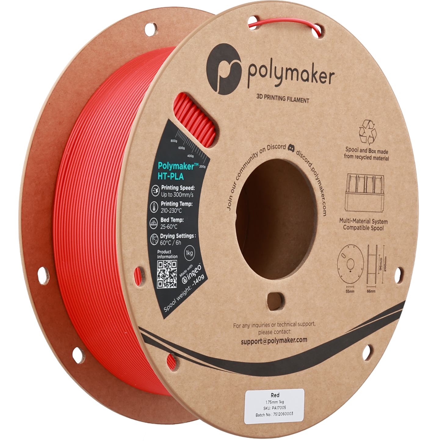 Polymaker HT-PLA Red 1.75 mm 1kg