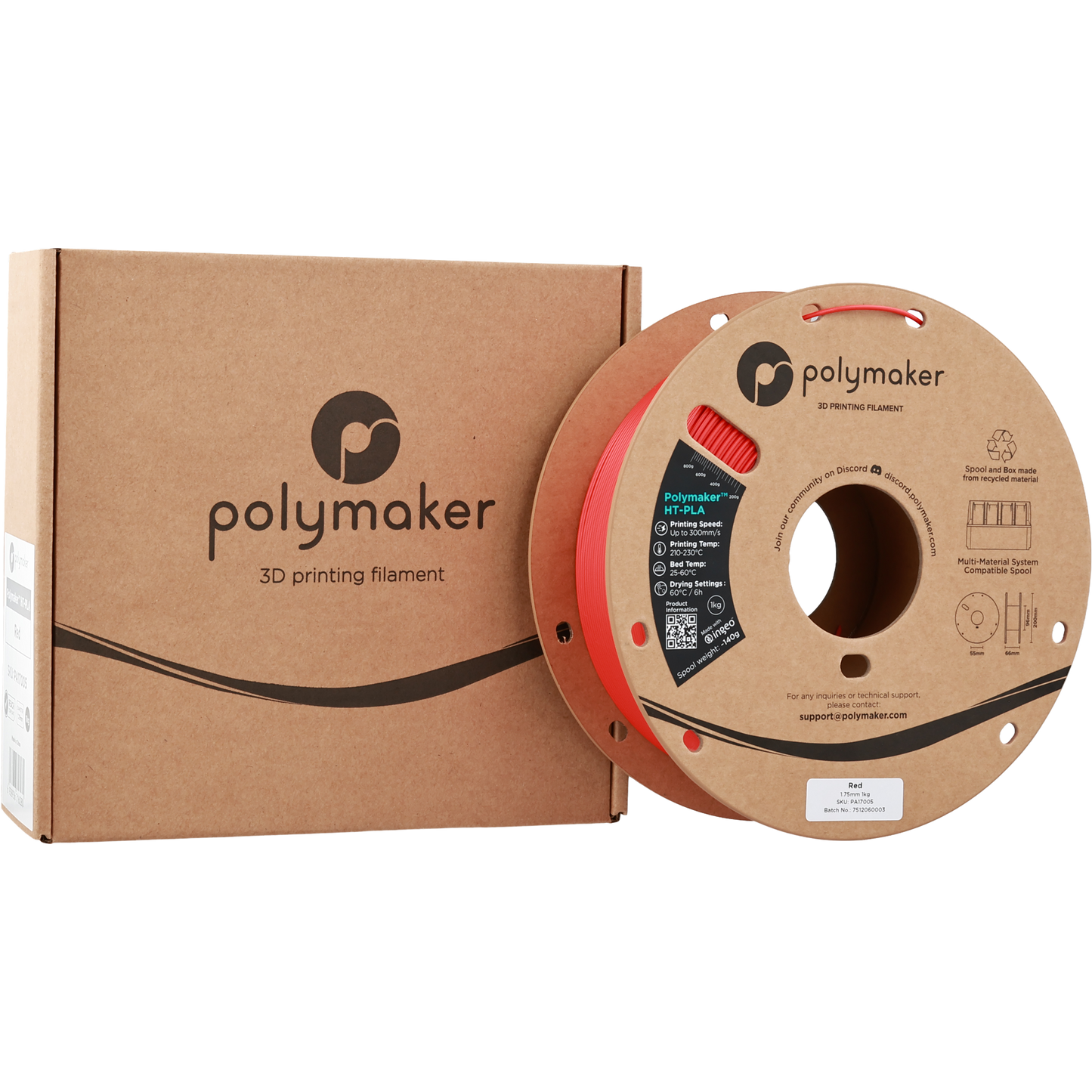 Polymaker HT-PLA Red 1.75 mm 1kg