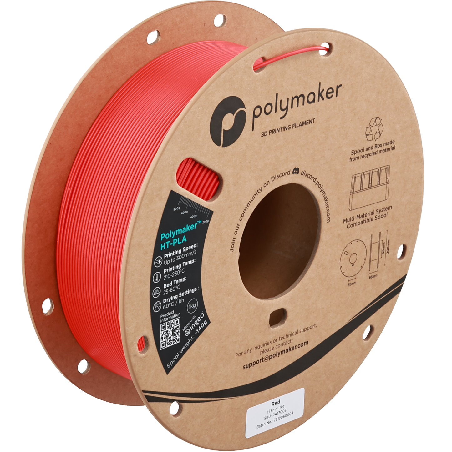 Polymaker HT-PLA Red 1.75 mm 1kg