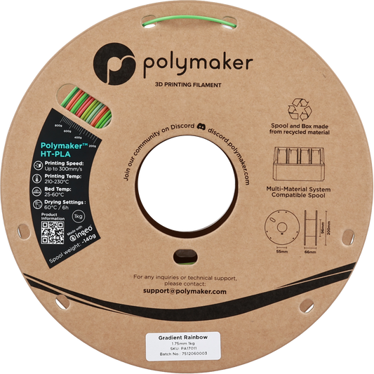 Polymaker HT-PLA Gradient Rainbow 1.75 mm 1kg