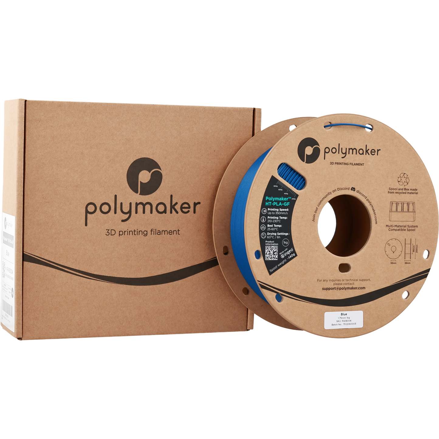 Polymaker HT-PLA-GF Blue 1.75 mm 1kg