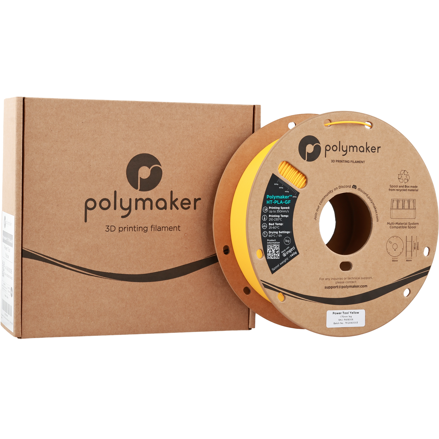 Polymaker HT-PLA-GF Power Tool Yellow 1.75 mm 1kg