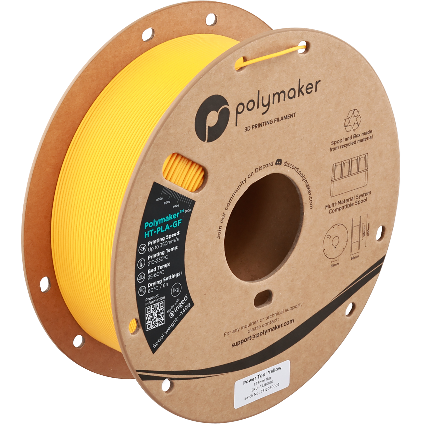 Polymaker HT-PLA-GF Power Tool Yellow 1.75 mm 1kg