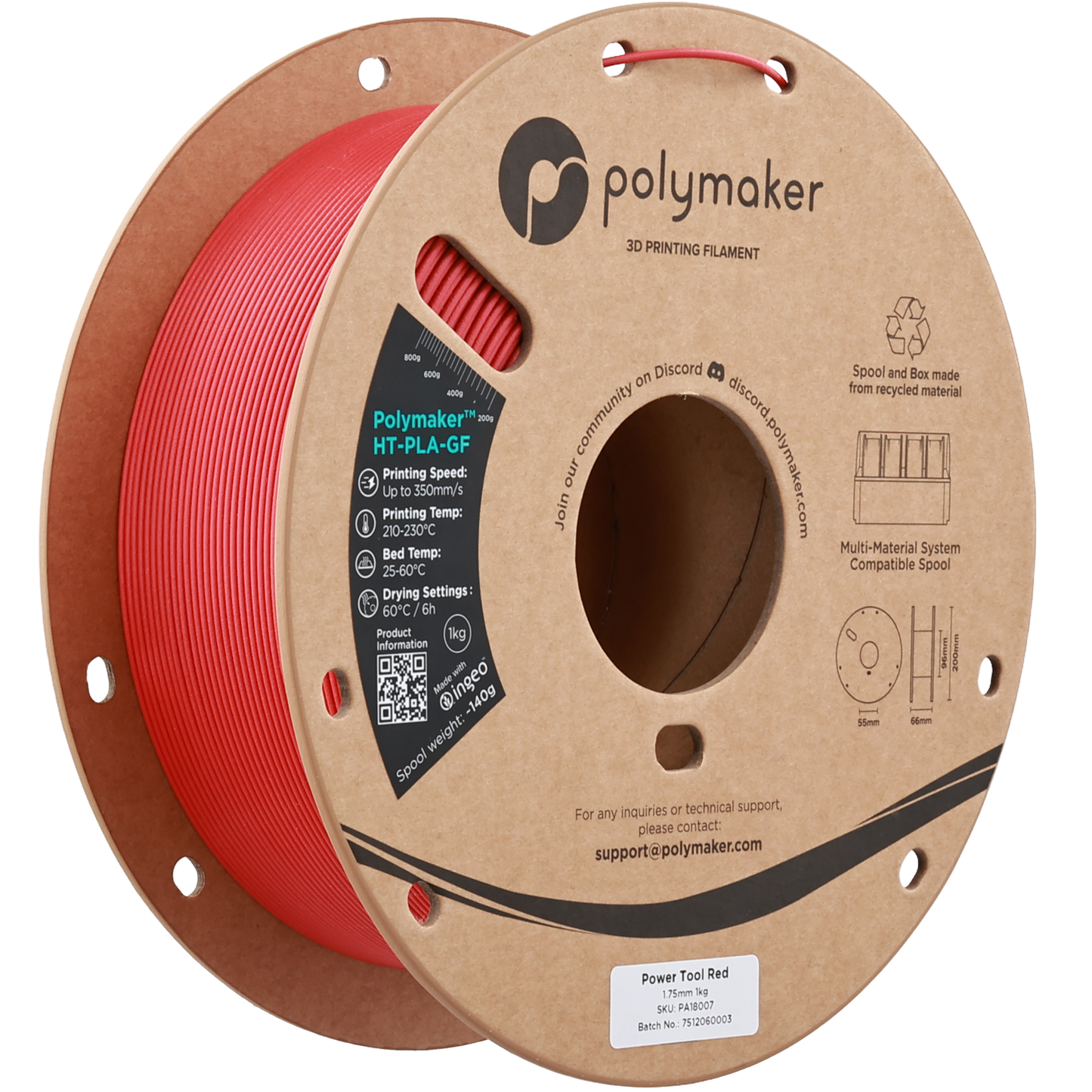 Polymaker HT-PLA-GF Power Tool Red 1.75 mm 1kg