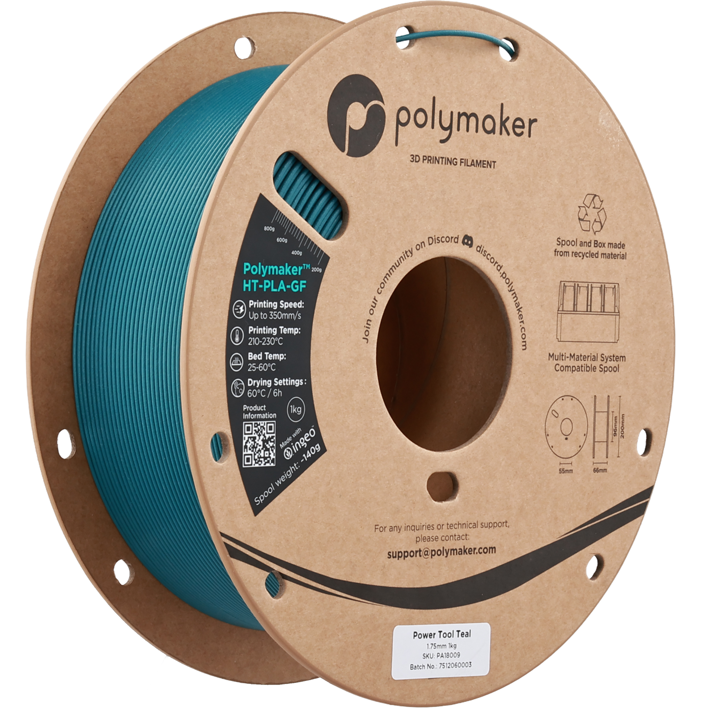 Polymaker HT-PLA-GF Power Tool Teal 1.75 mm 1kg
