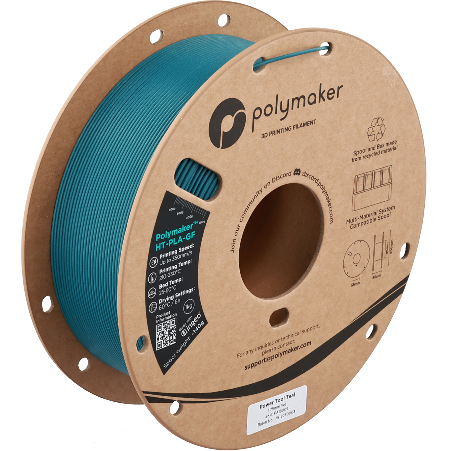 Polymaker HT-PLA-GF Power Tool Teal 1.75 mm 1kg