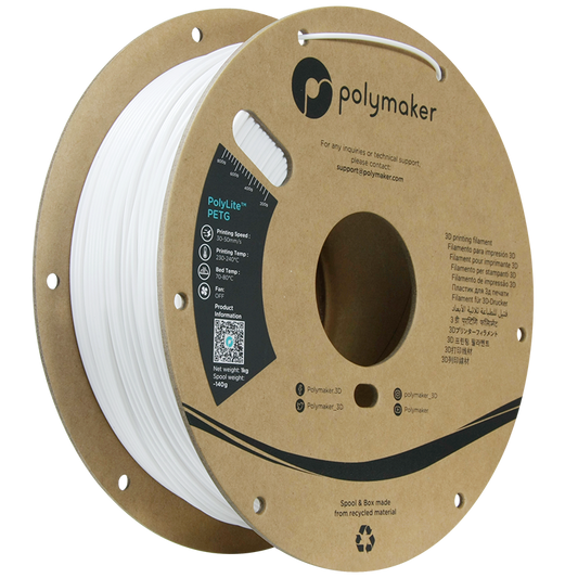 Polymaker PolyLite PETG White 1.75mm 1kg