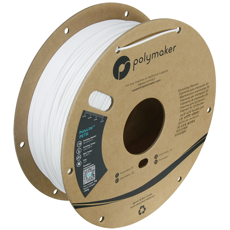 Polymaker PolyLite PETG White 1.75mm 1kg