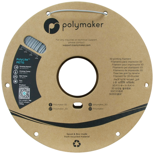 Polymaker PolyLite PETG 1,75mm 1kg - Grey