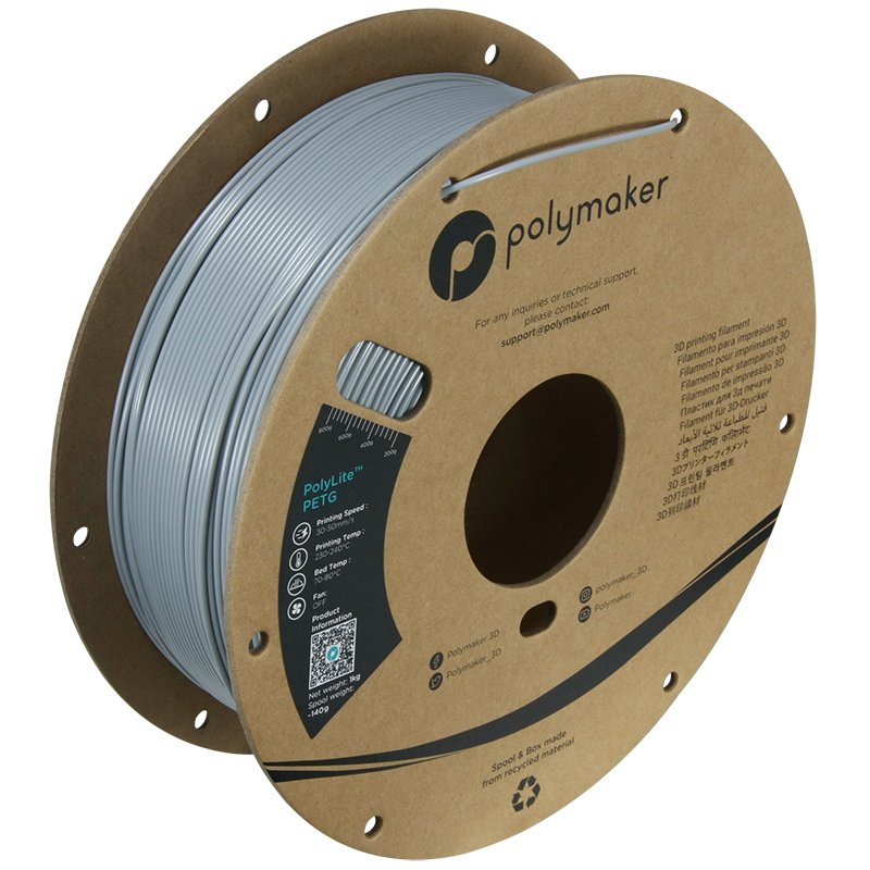 Polymaker PolyLite PETG 1,75mm 1kg - Grey
