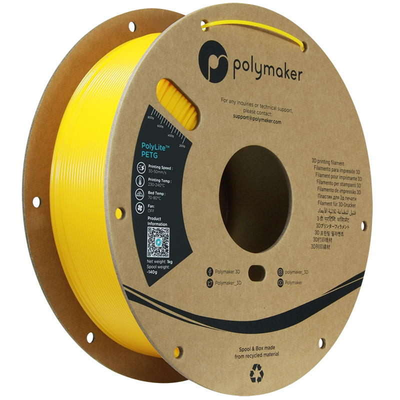 Polymaker PolyLite PETG 1,75mm 1kg - Yellow