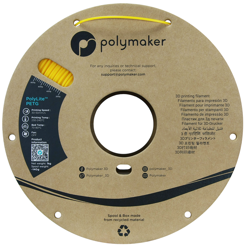 Polymaker PolyLite PETG 1,75mm 1kg - Yellow