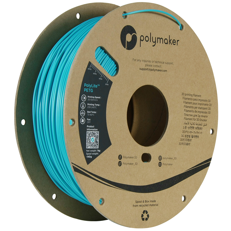 Polymaker PolyLite PETG 1,75mm 1kg - Teal