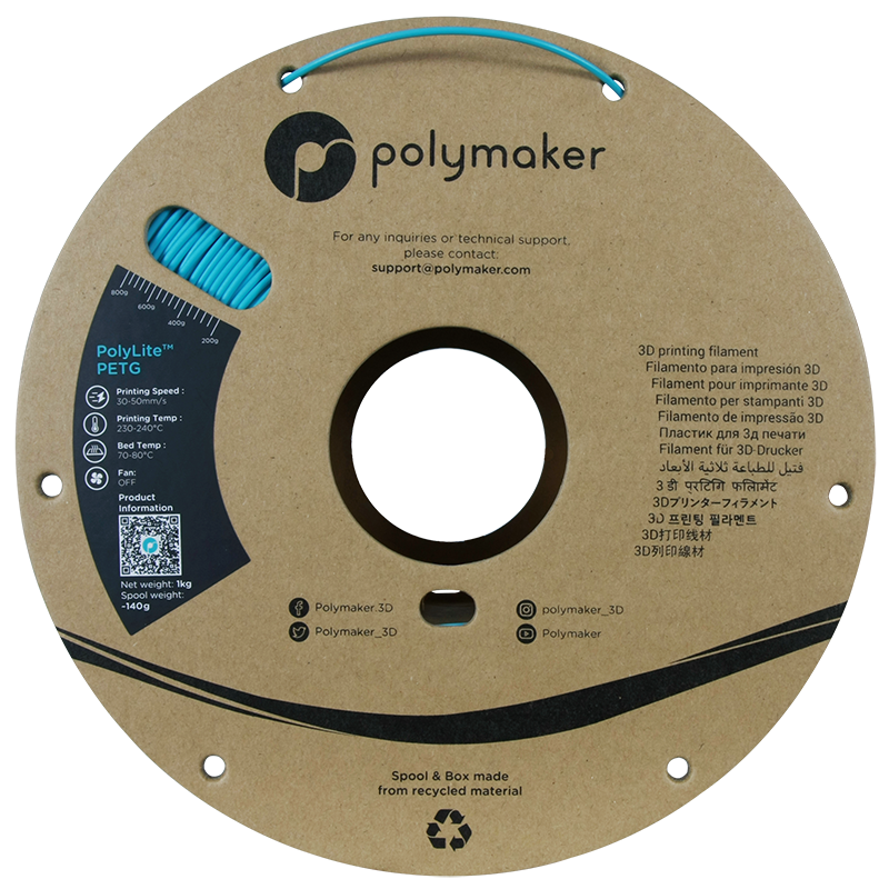 Polymaker PolyLite PETG 1,75mm 1kg - Teal