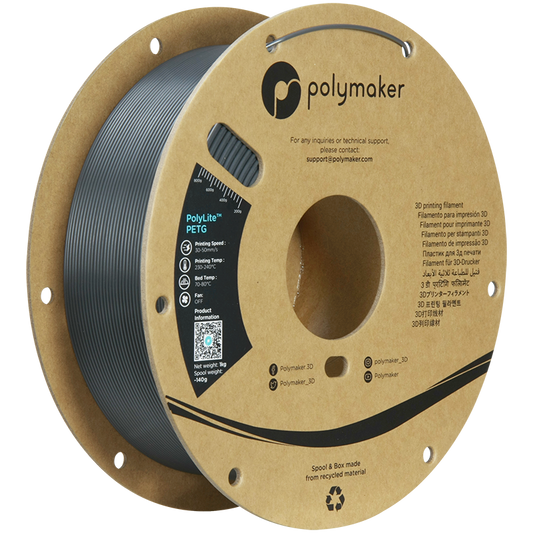 Polymaker PolyLite PETG Dark Grey 1.75mm 1kg