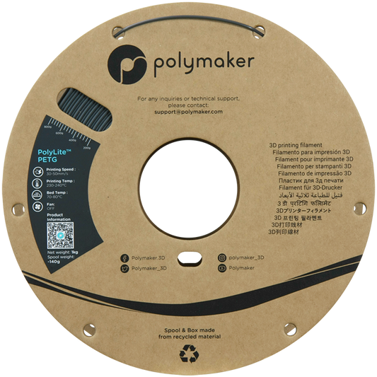 Polymaker PolyLite PETG Dark Grey 1.75mm 1kg