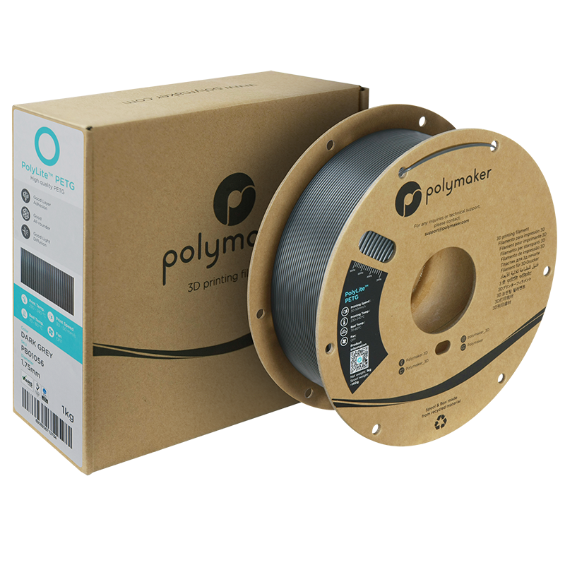 Polymaker PolyLite PETG Dark Grey 1.75mm 1kg