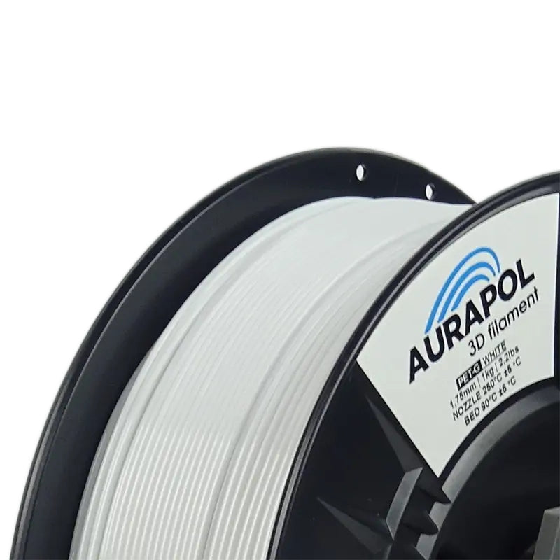 AURAPOL PET-G Filament White 1 kg 1,75 mm