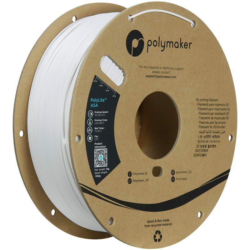 Filament Polymaker PolyLite ASA 1,75mm 1kg - Grey