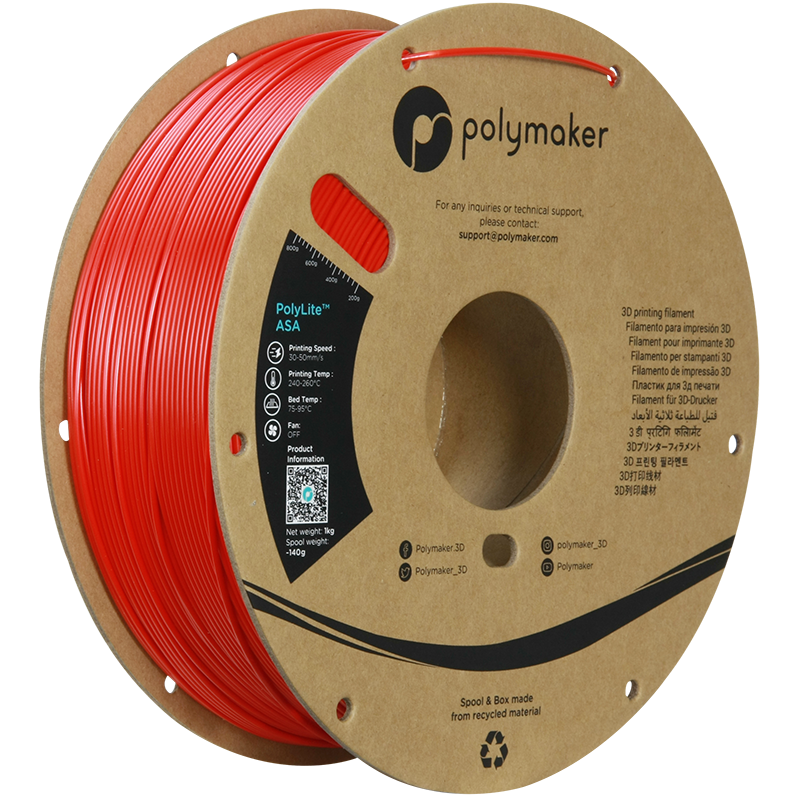 Polymaker PolyLite ASA 1,75mm 1kg - Red