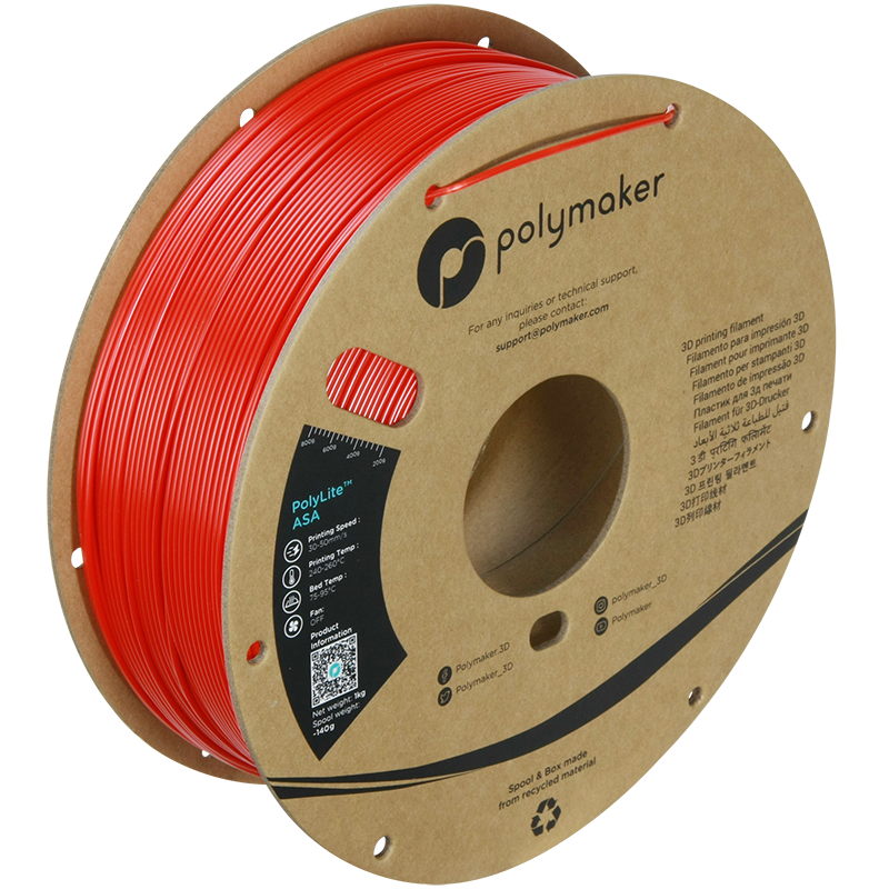 Polymaker PolyLite ASA 1,75mm 1kg - Red