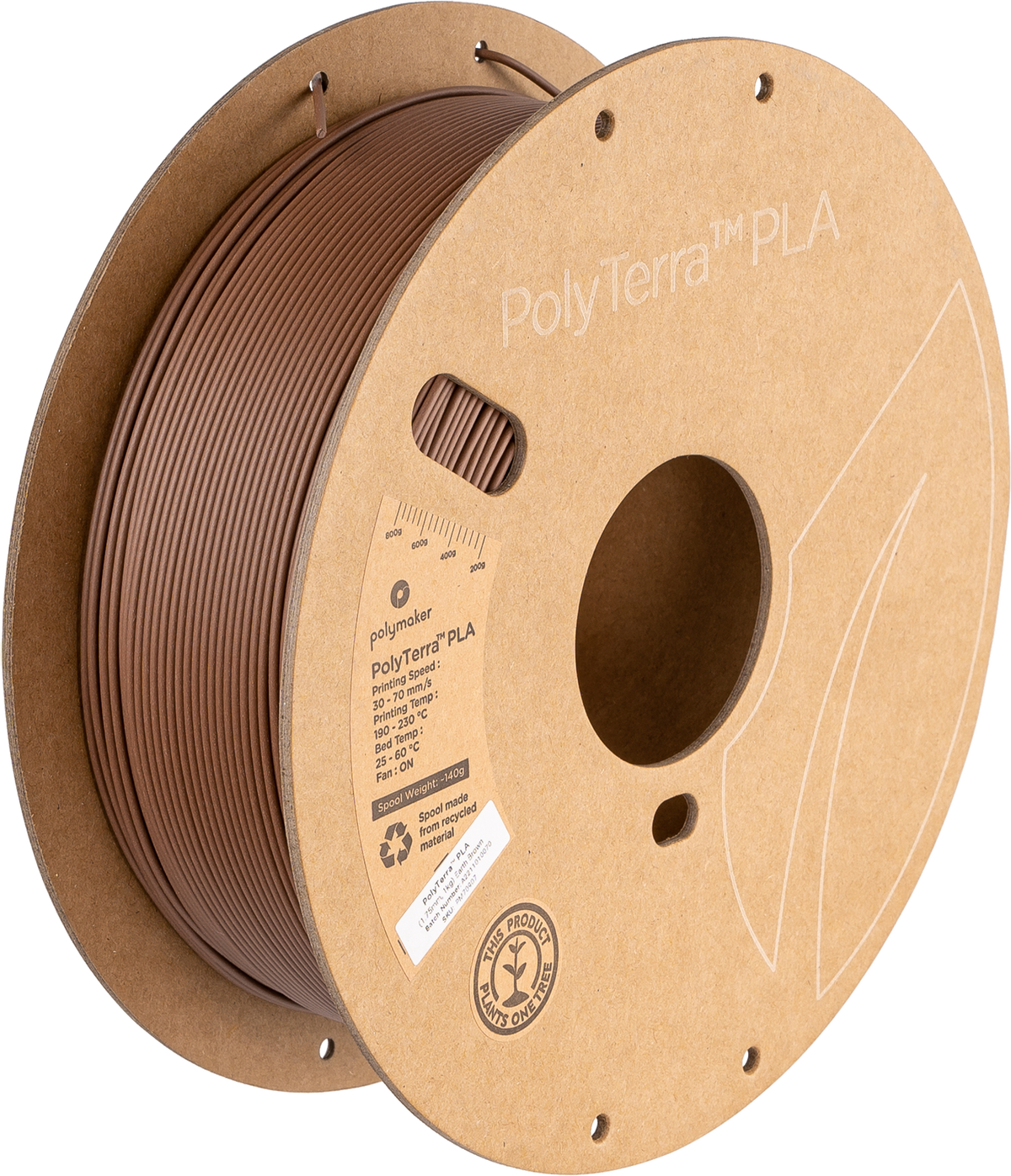 Polymaker PolyTerra PLA 1,75mm 1kg - Earth Brown