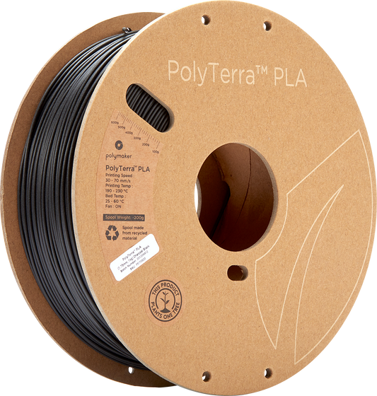 Polymaker PolyTerra PLA Charcoal Black 1.75 mm 1 kg