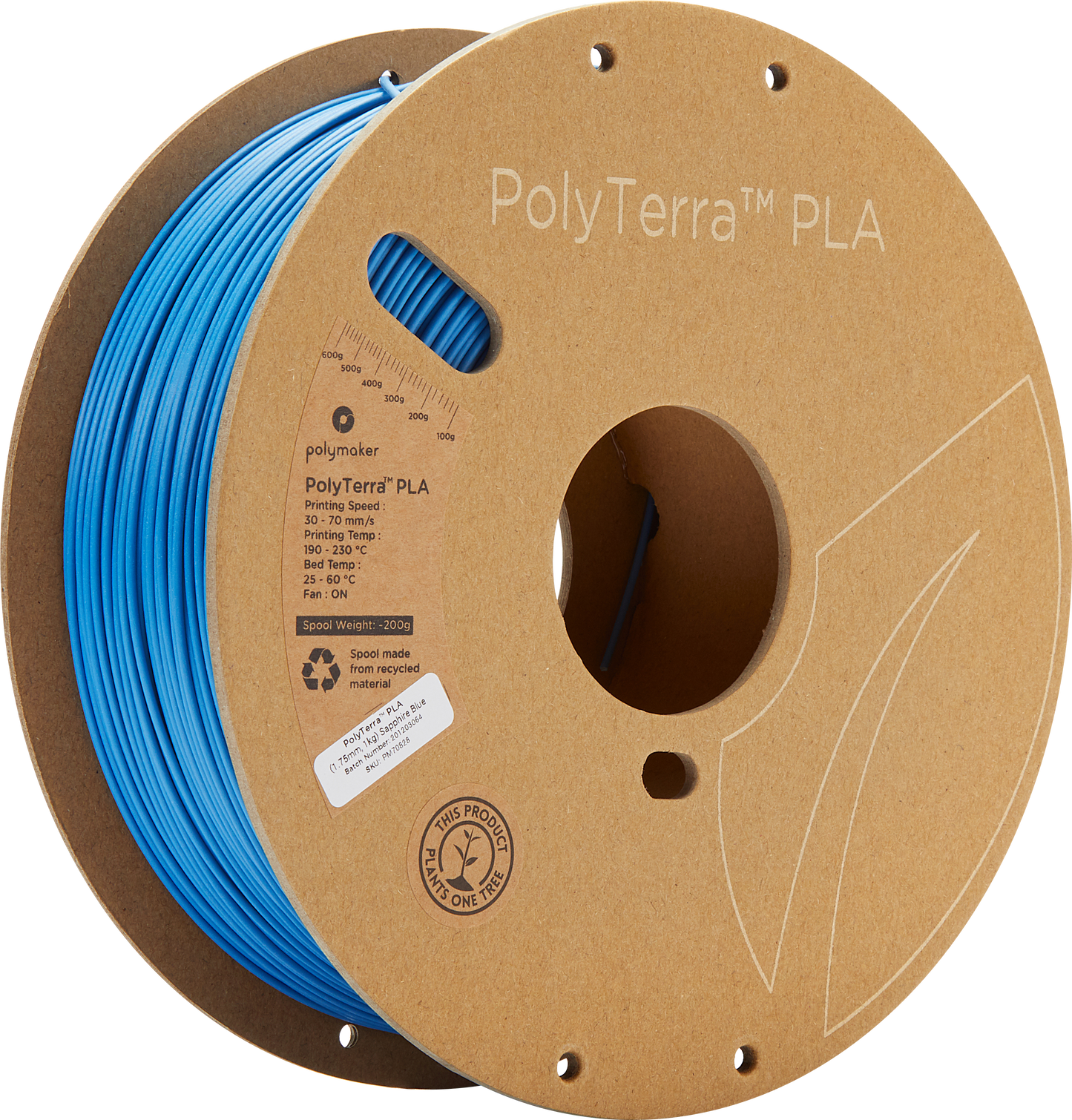 Filament Polymaker PolyTerra PLA 1,75mm, 1kg - Sapphire Blue