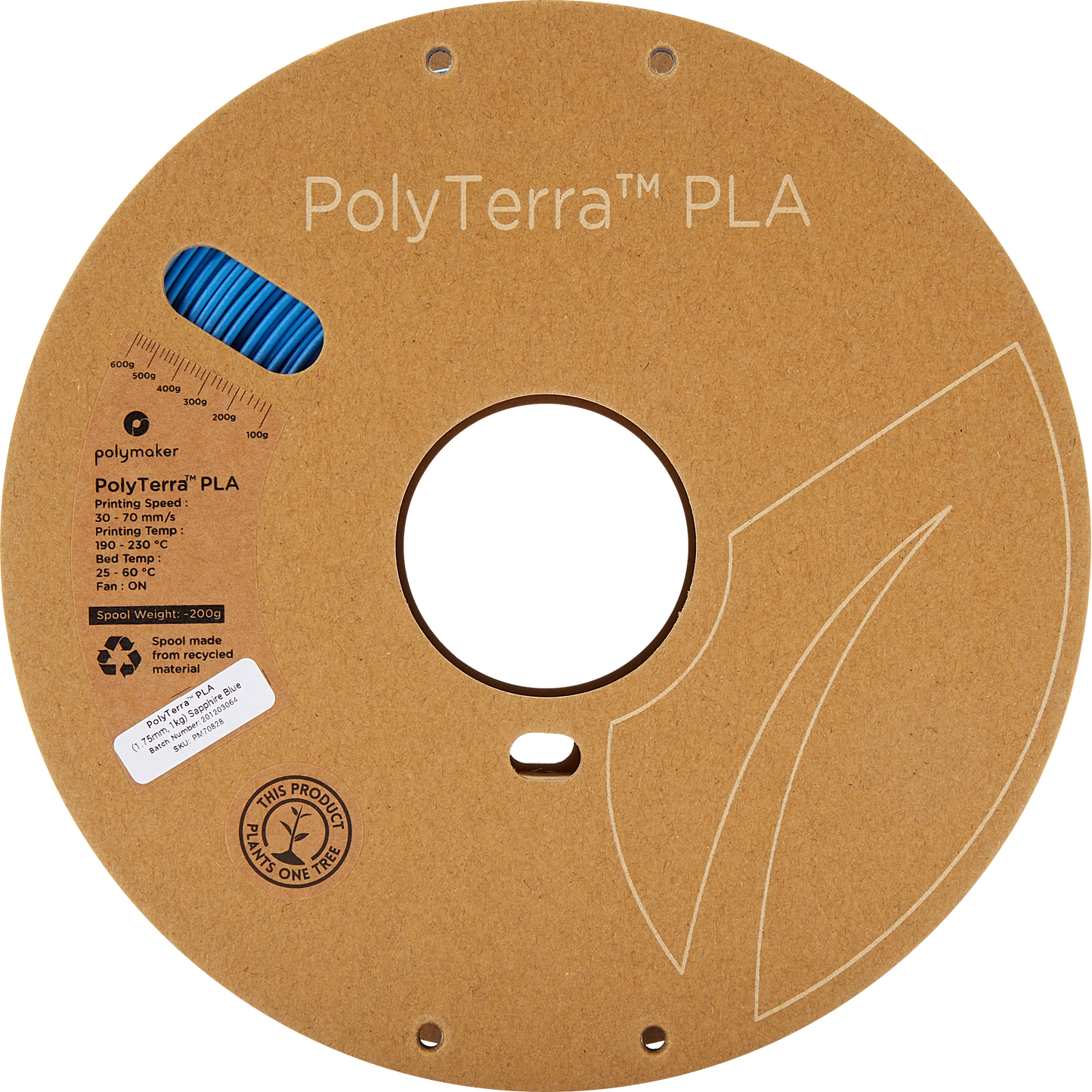 Filament Polymaker PolyTerra PLA 1,75mm, 1kg - Sapphire Blue