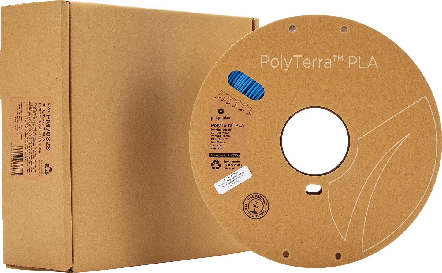Filament Polymaker PolyTerra PLA 1,75mm, 1kg - Sapphire Blue
