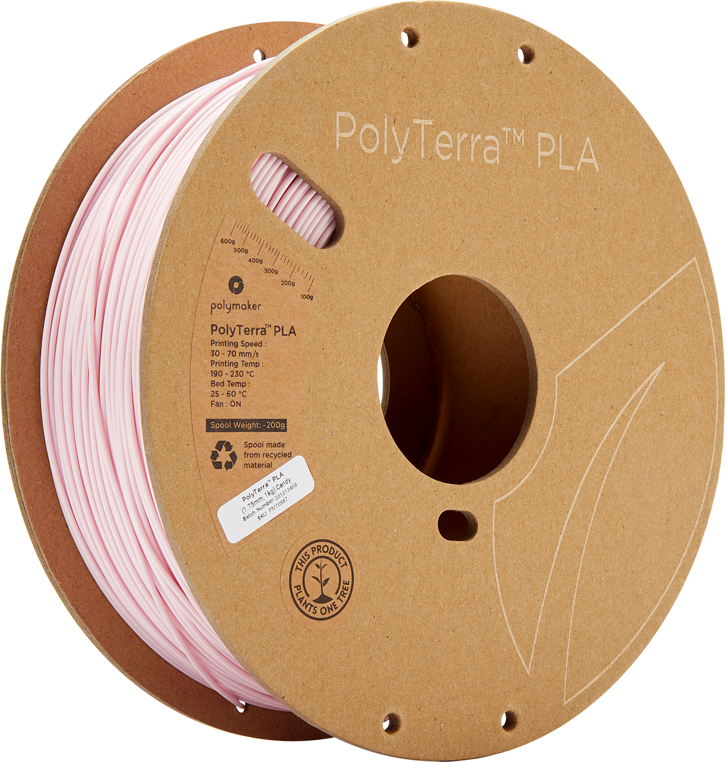 Polymaker PolyTerra PLA 1,75mm, 1kg - Banana