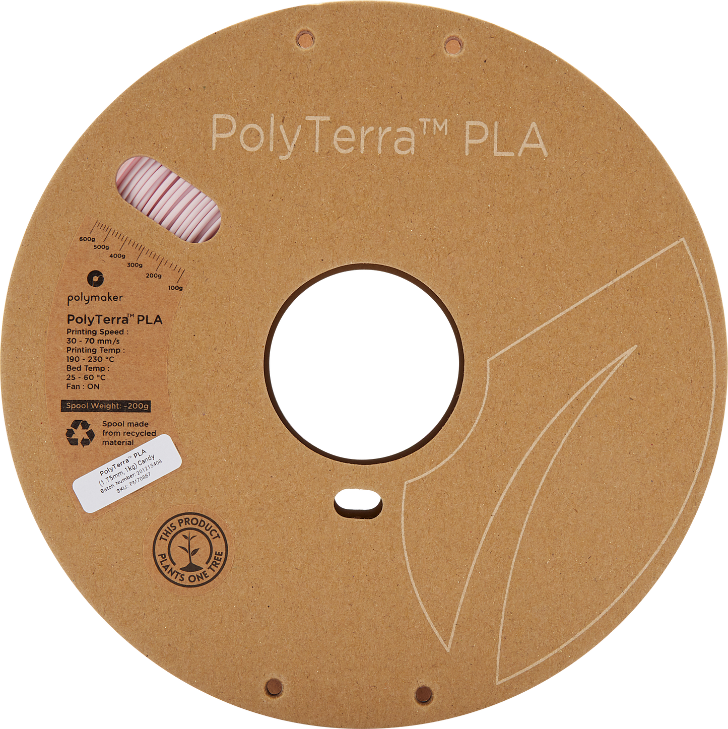 Polymaker PolyTerra PLA 1,75mm, 1kg - Banana
