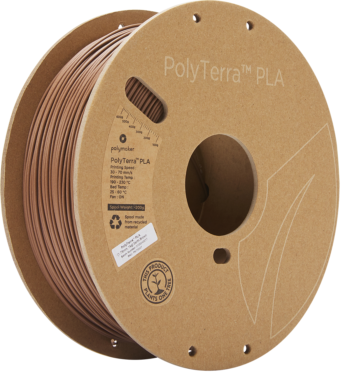 Polymaker PolyTerra PLA 1,75mm 1kg - Earth Brown