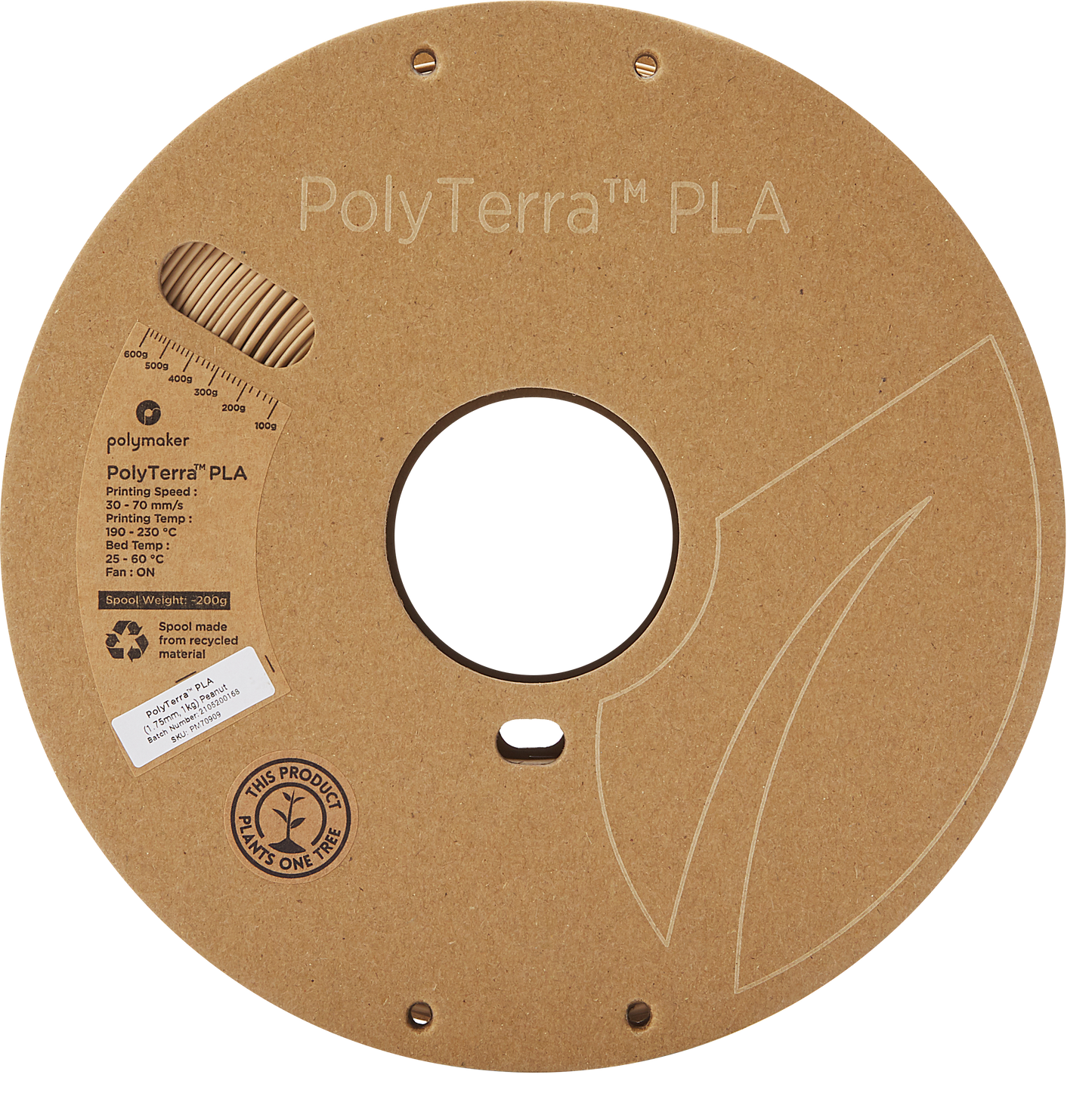 Polymaker PolyTerra PLA 1,75mm, 1kg - Banana