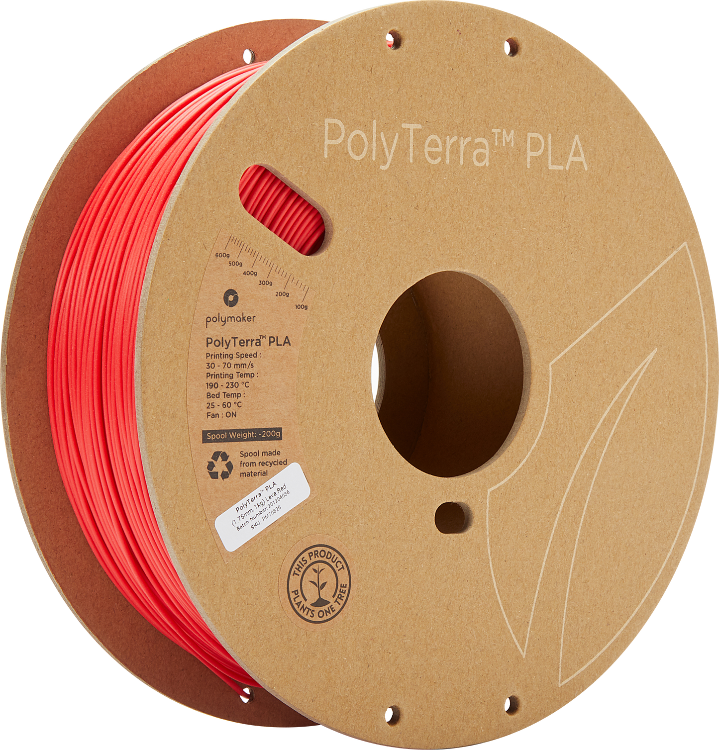 Polymaker PolyTerra PLA 1,75mm, 1kg - Banana