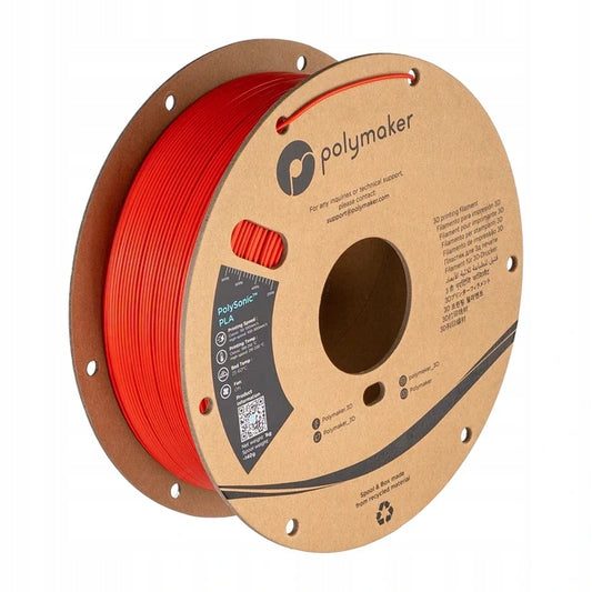 Filament Polymaker PolySonic High Speed PLA 1,75mm 1kg - Red