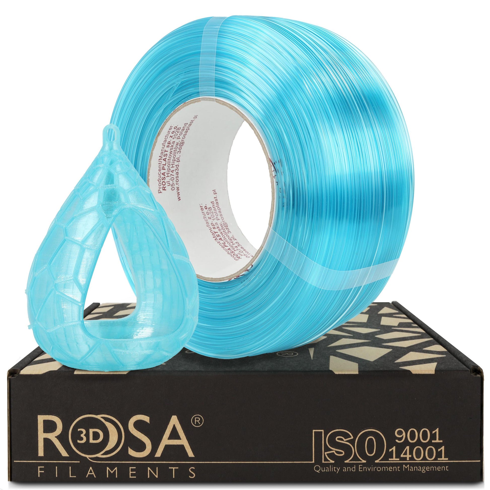 Rosa3D PETG HS Blue Ice Transparent 1.75mm 1kg REFILL